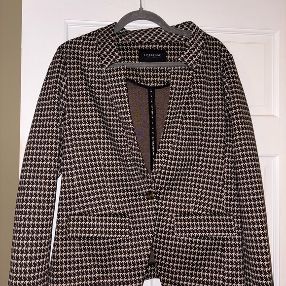 Liverpool Houndstooth Blazer - Black and Tan - Picture 2 of 4